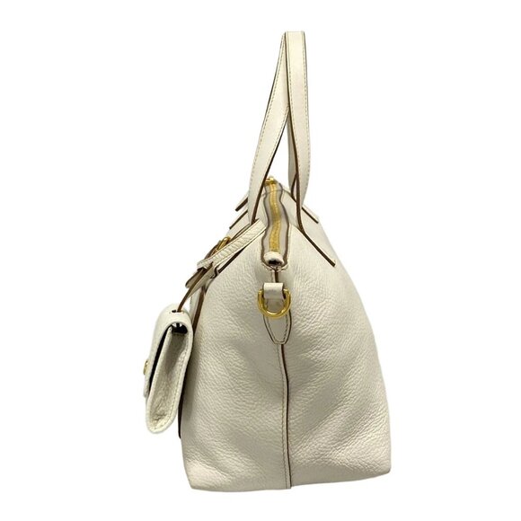 PRADA White Leather Handbag 849-081725 - Picture 3 of 14